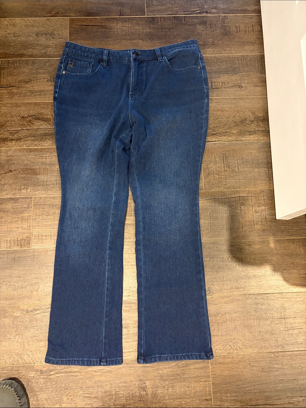 Elle Women's Dark Blue Flare Jeans